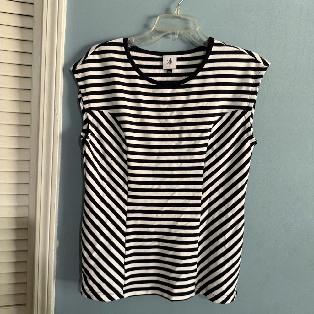 CAbi Black and White Striped Knit Top - Picture 10 of 16